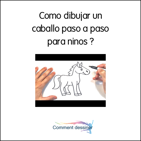 Como dibujar un caballo paso a paso para niños